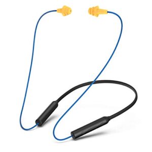 bluetooth earplug headphones, mipeace neckband wireless earbuds earplugs 29db noise reduction isolating in ear earplug earphones with mic and controls, ipx5 sweatproof, 16+hour battery for work safety