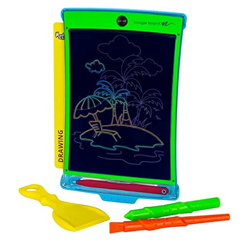 boogie board magic sketch reusable kids’ drawing activity kit with colorburst drawing pad, stylus and texture tools, double sided templates for drawing, writing, and tracing, ages 4+