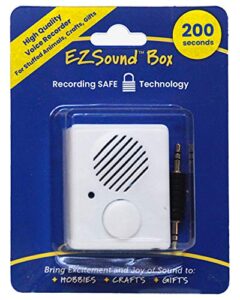 ezsound box | 200 seconds voice recorder for stuffed animals | recordable button sound box for crafters, hobbyists, etc | voice box for recordable gifts | build a bear voice recorder | toy recorder