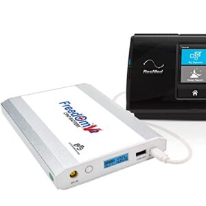 freedom v2 cpap battery compatible with the resmed airsense 10 machine for camping, air travel or a backup power supply
