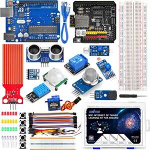 osoyoo wifi internet of things learning kit for arduino | include esp8266 wifi shiled | smart iot mechanical diy coding for kids teens adults programming learning how to code
