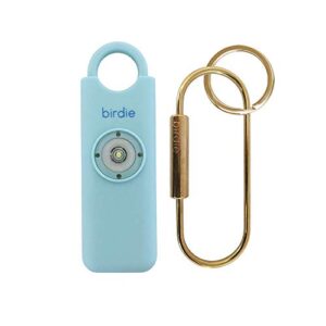 she’s birdie–the original personal safety alarm for women by women–130db siren, strobe light and key chain in 5 pop colors (aqua)