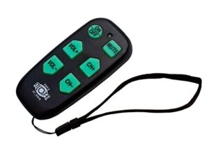 universal big button tv remote dt r08b easymote | backlit, easy use, smart, learning television & cable box controller, perfect for assisted living elderly care. black tv remote control