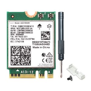 wi fi 6e ax210ngw wireless wifi card bt5.2 m.2 2230 tri band expands wifi to 6ghz 160mhz 802.11ax ac mu mimo ax210 ax5400mbps wifi 6e network card better ax200ngw for pc laptops only for windows 10 11