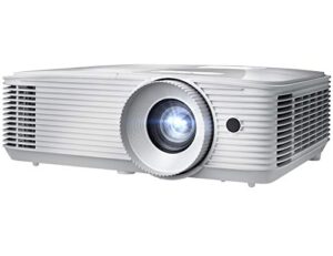 optoma eh412 1080p hdr dlp professional projector | super bright 4500 lumens | business presentations, classrooms, and meeting rooms | 15000 hour lamp life | 4k hdr input | speaker built in , white