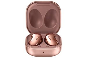 samsung galaxy buds live true wireless earbuds us version active noise cancelling wireless charging case included, mystic bronze