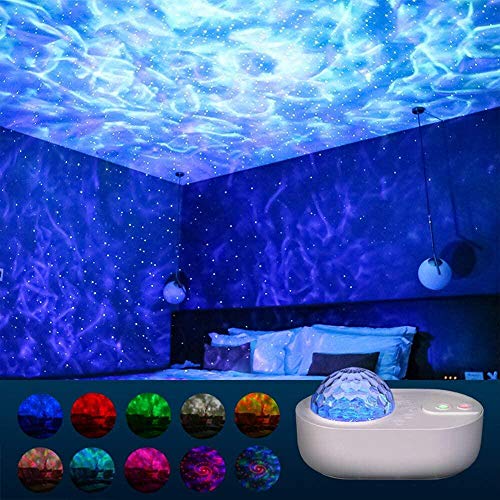 star projector,night light projector with led nebula cloud.onxe star light projector with bluetooth speaker for bedroom/game rooms/home theater/night light ambiance,remote control