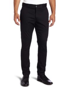 dickies mens skinny straight fit work utility pants, black, 30w x 30l us