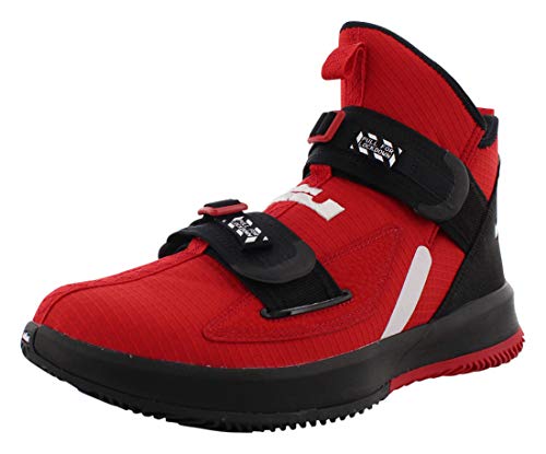 nike men's lebron soldier 13 sfg basketball shoes (10.5, university red/white/black)