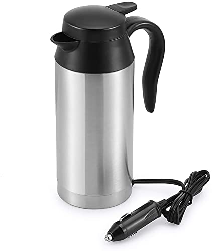 12v 750ml stainless steel car electric heating mug drinking cup travel kettle water boiler for water tea coffee milk