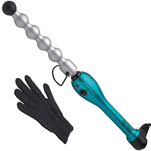 bed head rock n roller clamp free 2 in 1 curling wand | round barrel for tousled waves