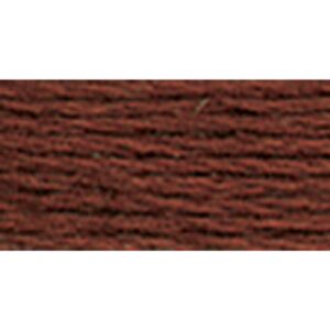 dmc 117 3857 mouline stranded cotton six strand embroidery floss thread, dark rosewood, 8.7 yard