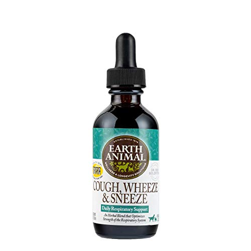 earth animal organic herbal remedies cough, wheeze & sneeze for dogs & cats, 2 fl oz
