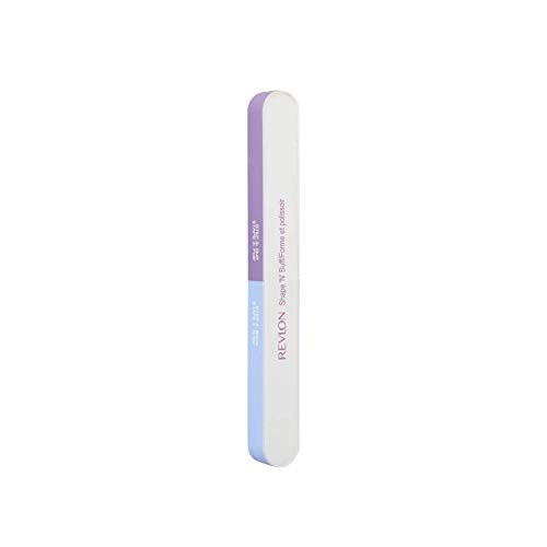 nail buffer by revlon, shape 'n' buff nail file & buffer, nail care tool, all in one shaping & buffing, easy to use, 1 count (pack of 1)