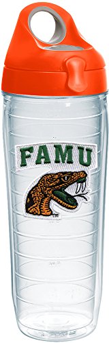 tervis florida a&m university famu rattlers made in usa double walled insulated tumbler, 24oz water bottle, primary logo