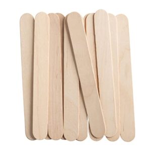 [100 count] jumbo 6 inch wooden multi purpose popsicle sticks ,craft, ices, ice cream, wax, waxing, tongue depressor wood sticks
