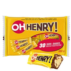 oh henry! halloween chocolatey candy bars, 30 count, 450 gram