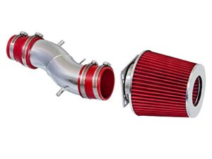 rtunes racing short ram air intake kit + filter combo red compatible for 91 99 nissan sentra / 93 97 nissan altima