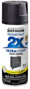 rust oleum 249127 painter's touch 2x ultra cover, 12 oz, flat black