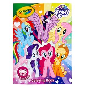 crayola my little pony coloring book with stickers, gift for girls and boys, 96 pages, ages 3, 4, 5, 6, multi color