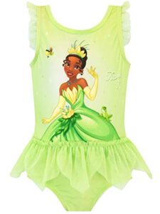 disney girls' princess and the frog tiana swimsuit size 8 green