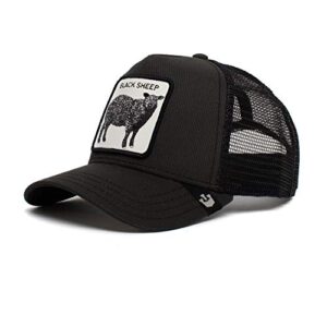 goorin bros. the farm men's trucker hat baseball snapback cap, be reckless, black