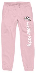 hello kitty logo and unicorn kitty white juniors cradle pink sweatpants medium
