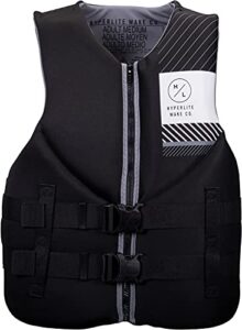 hyperlite indy cga mens wakeboard vest black/grey sz m