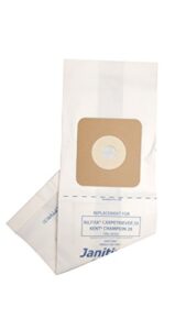 janitized jan nfcptvr(3) premium replacement commercial vacuum paper bag for nilfisk advance carpetriever 28, oem#56330690 (pack of 3), green