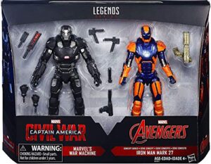 marvel legends 6 inch captain america: civil war action figure set (war machine and iron man mark 27)