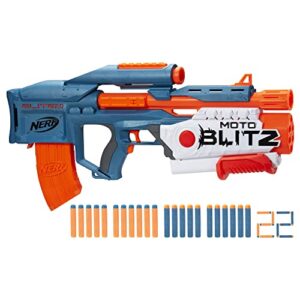 nerf elite 2.0 motoblitz blaster with scope, motorized 10 dart blasting, airblitz 6 darts, 22 darts, outdoor toys for 8 year old boys & girls