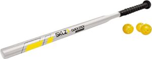 sklz quick stick baseball and softball training bat for speed silver, 12 ounce