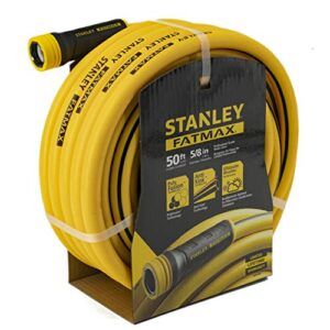 stanley fatmax professional grade water hose, 50' x 5/8", yellow 500 psi