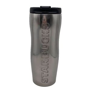 starbucks lucy curvy chrome stainless steel tumbler 12oz vacuum thermos cup silver