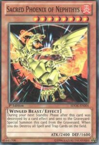 yu gi oh! sacred phoenix of nephthys (sdok en004) structure deck: onslaught of the fire kings 1st edition common