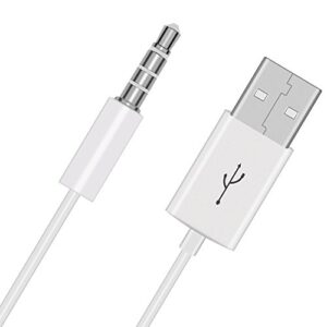 3.5mm usb charging cable replacement for beats studio charging cord charger compatible with beats by dre studio wireless headphones and fit for ipod shuffle 3rd/ 4th/ 5th/ 6th/ 7th gen (white)