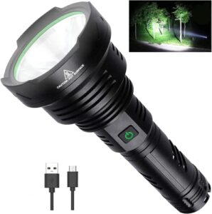lylting usb rechargeable led flashlight, 100000 lumens super bright flashlights high lumens, 5 modes, ipx6 waterproof, tactical flash light for emergencies camping