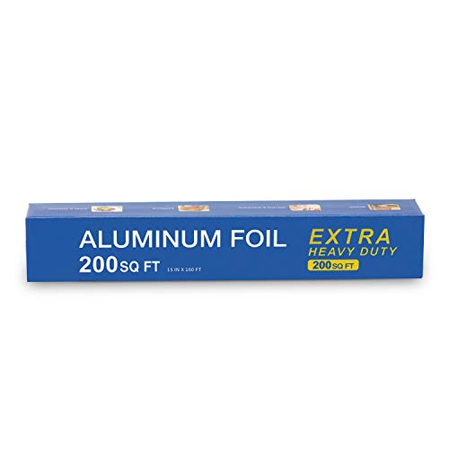 mntlo superior extra heavy duty aluminum foil grilling foil 200 sq ft（15 inches x 160 feet) with about 30 thicker more than regular heavy duty tin foil