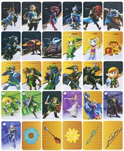 [newest version] 30pcs mini botw amiibo cards full set compatible with legend of zelda: breath of the wild
