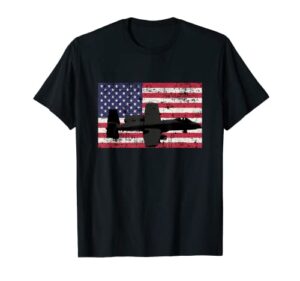patriotic a 10 warthog jet american flag t shirt