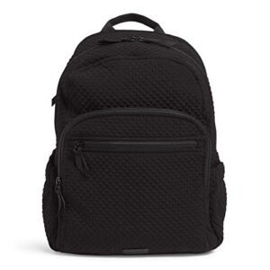 vera bradley women's microfiber campus backpack, classic black, one size