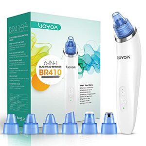 voyor blackhead remover pore vacuum electric face vacuum pore cleaner acne white heads removal with 6 suction head br410