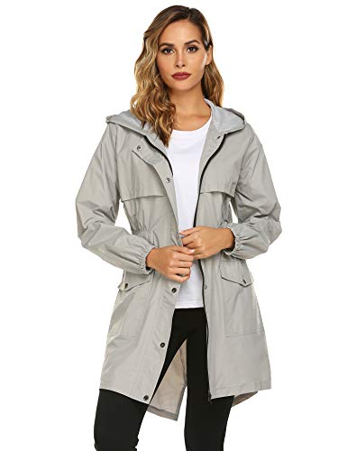 womens rain coat waterproof lightweight rain jacket active hooded women's trench coats