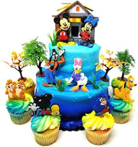 cake topper 15 piece mickey mouse clubhouse birthday set featuring mickey and friends characters and decorative themed accessories