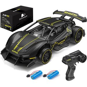 dodoeleph rc cars metal rc drift car remote control car for kids, 1/24 racing hobby toy model vehicle 2x rechargeable batteries for adults boys girls