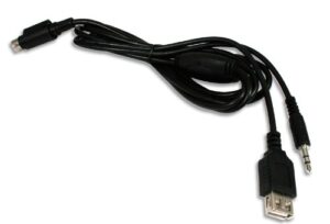 grom audio 35usb aux in 3.5mm audio and 5v usb charging cable, 5ft