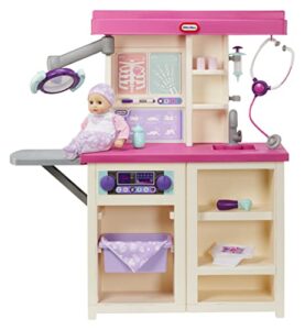 little tikes my first baby care center pretend play set for doctor nurse parent role play with 15 accessories for kids, boys, girls ages 3+ years