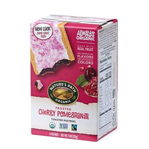 natureâ€™s path organic frosted cherry pomegranate toaster pastries, 11 ounce, non gmo, made with real fruit