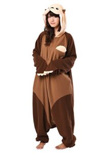 sea otter kigurumi costume (adults) brown