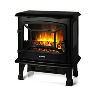 turbro suburbs ts20 electric fireplace infrared heater, 20" freestanding fireplace stove with realistic dancing flame effect csa certified overheating safety protection easy to assemble 1400w